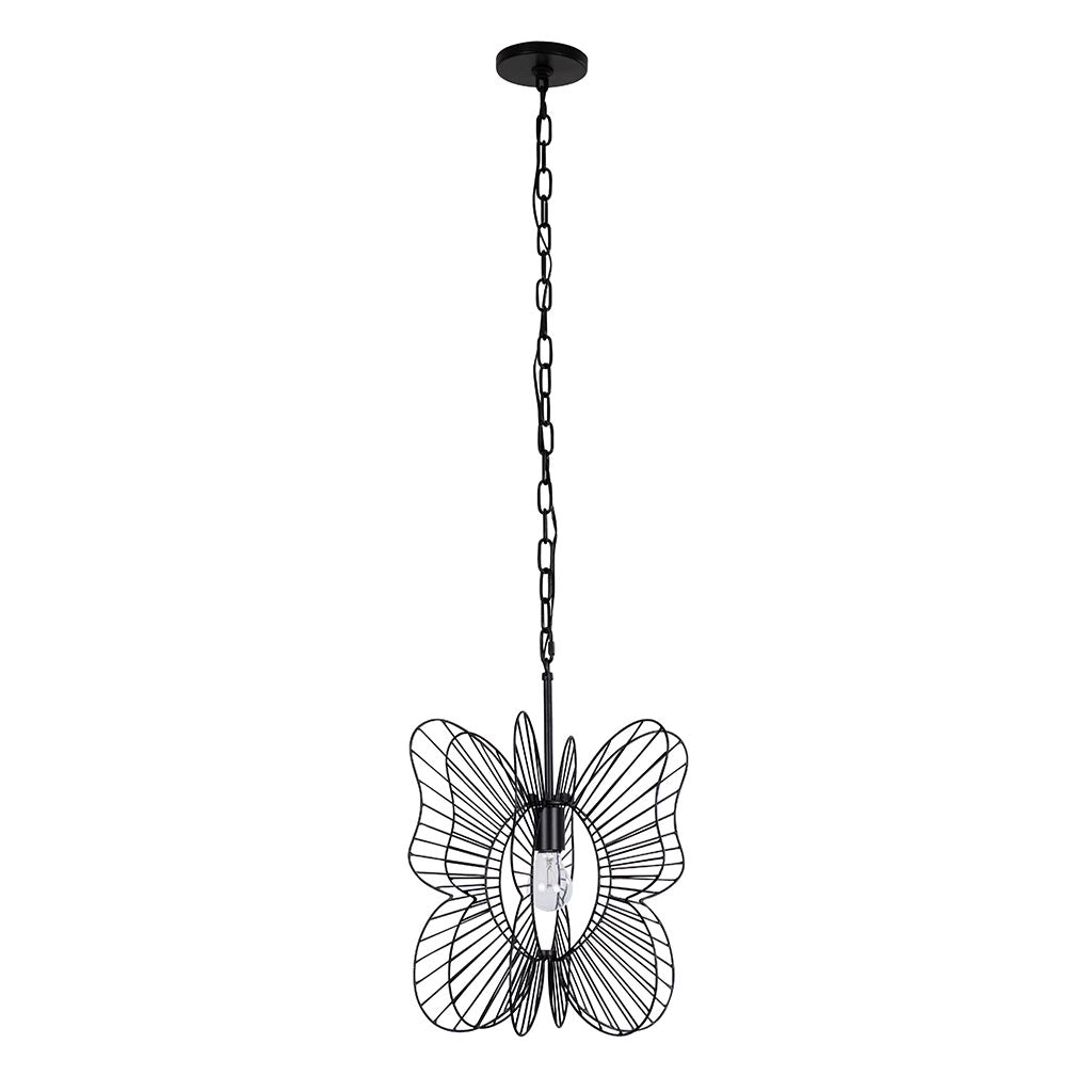 Monarch Butterfly 1-Lt Pendant Light - Black - 330P01BL