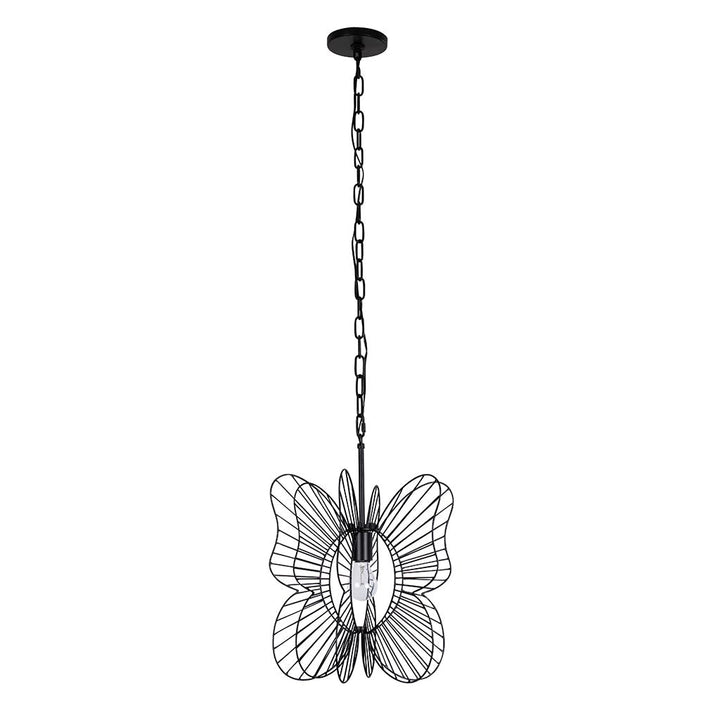 Monarch Butterfly 1-Lt Pendant Light - Black - 330P01BL