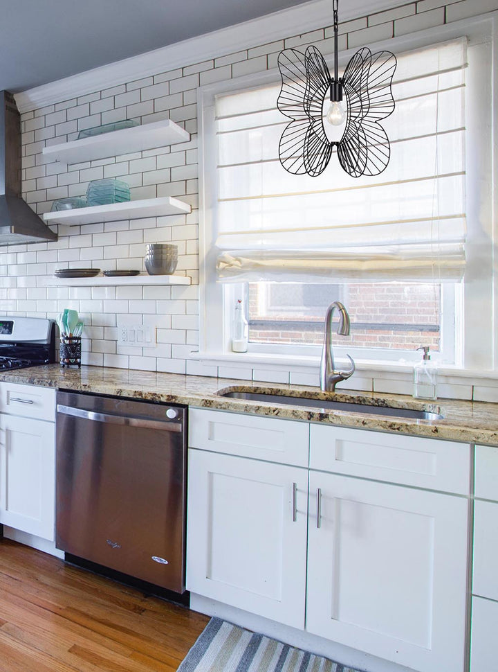 Monarch Butterfly 1-Lt Pendant Light - Black - 330P01BL