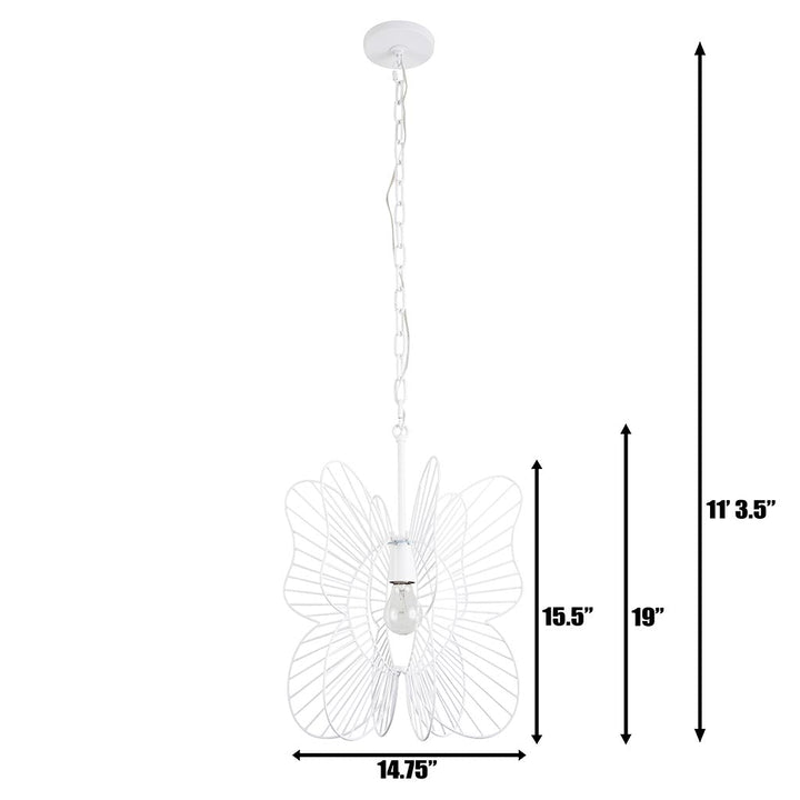 Monarch Butterfly 1-Lt Pendant Light - White - 330P01WH