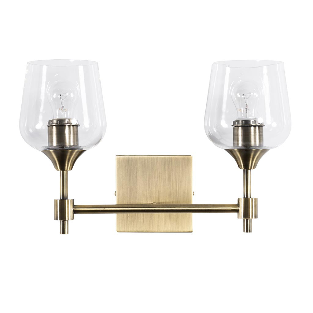 Margaux 2-Lt Vanity Light - Antique Brass - 340B02AB