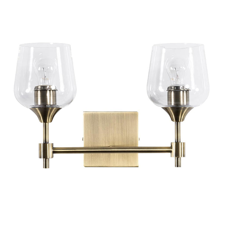 Margaux 2-Lt Vanity Light - Antique Brass - 340B02AB