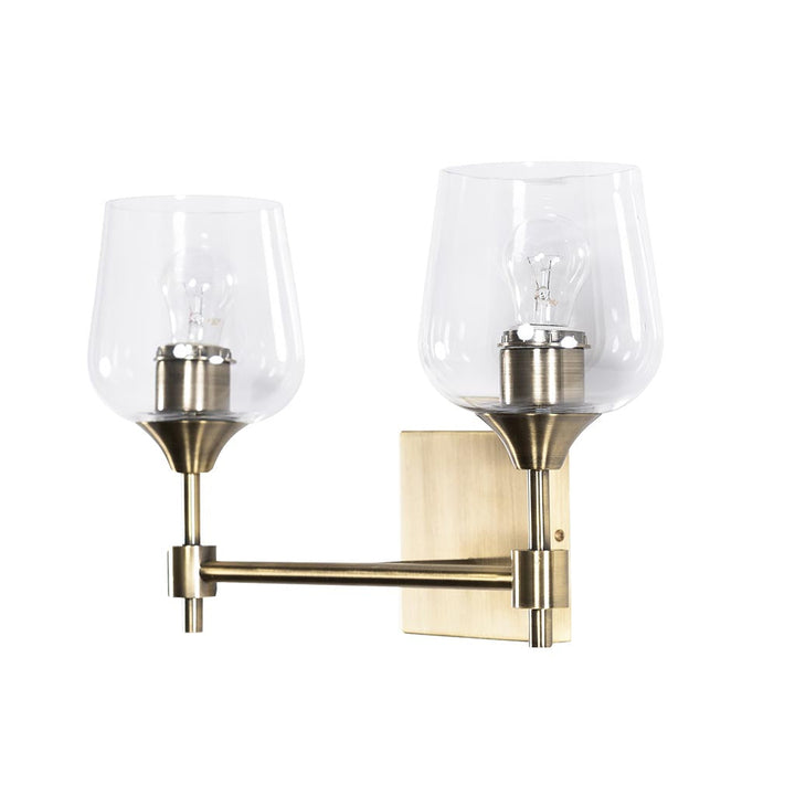 Margaux 2-Lt Vanity Light - Antique Brass - 340B02AB