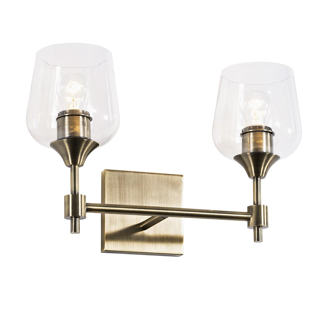 Margaux 2-Lt Vanity Light - Antique Brass - 340B02AB