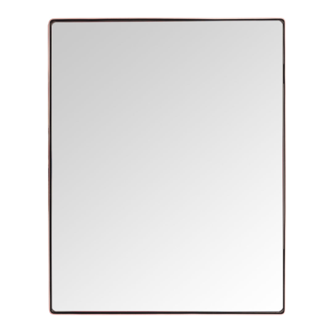 Kye 24x30 Rectangular Rounded Wall Mirror - Rose Gold - 407A02RG