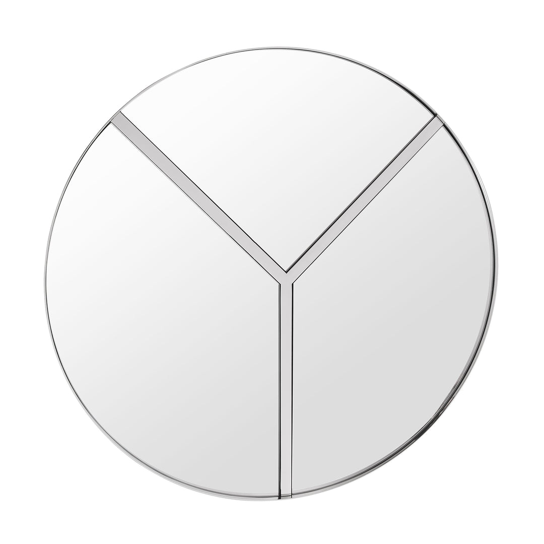 Lyra 30-in Round Accent Mirror - Polished Nickel 4DMI0106
