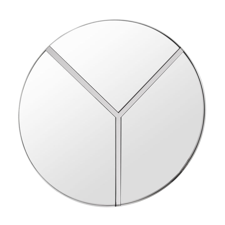 Lyra 30-in Round Accent Mirror - Polished Nickel 4DMI0106
