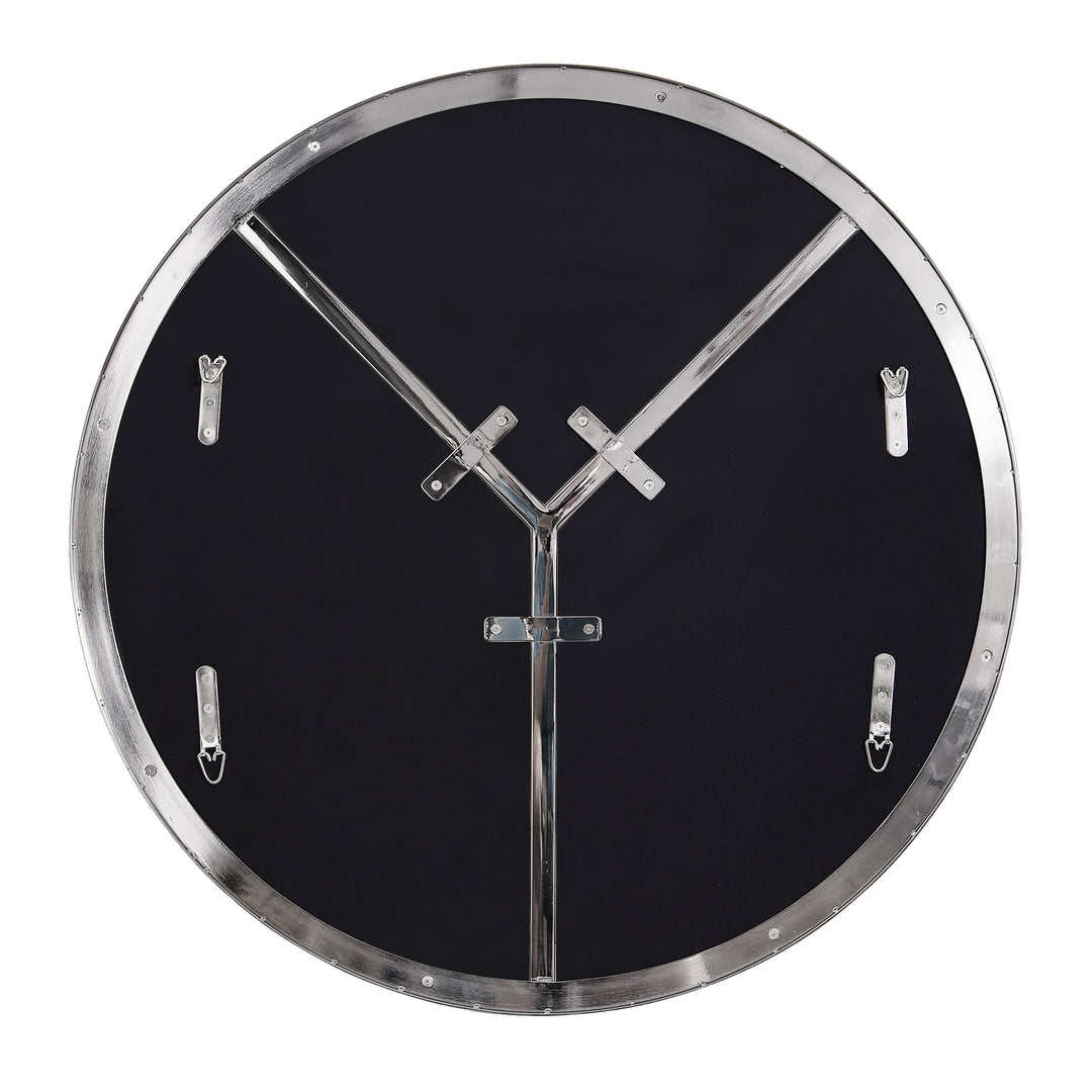 Lyra 30-in Round Accent Mirror - Polished Nickel 4DMI0106