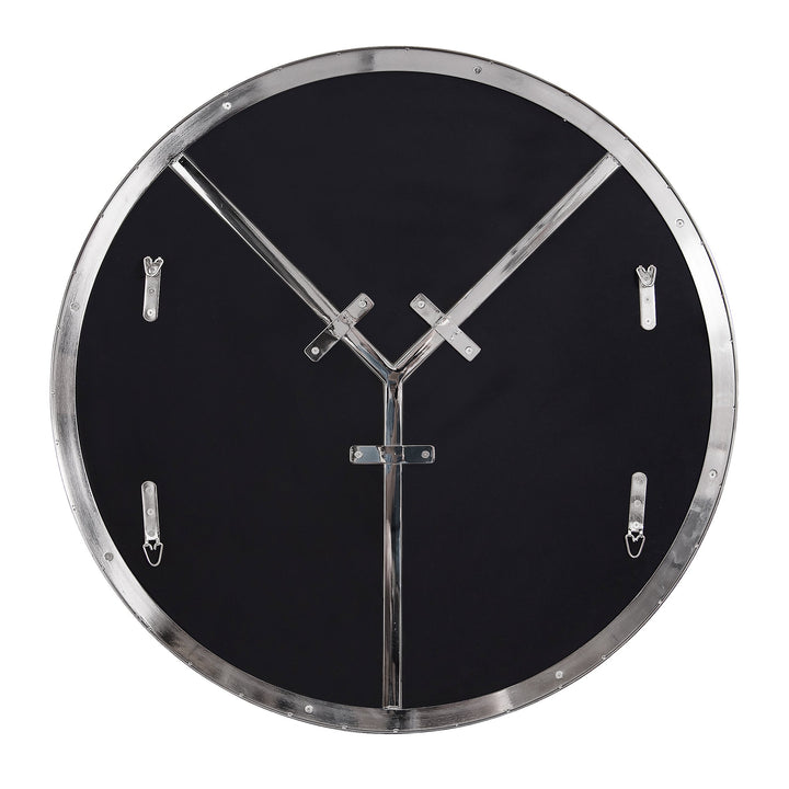 Lyra 30-in Round Accent Mirror - Polished Nickel 4DMI0106