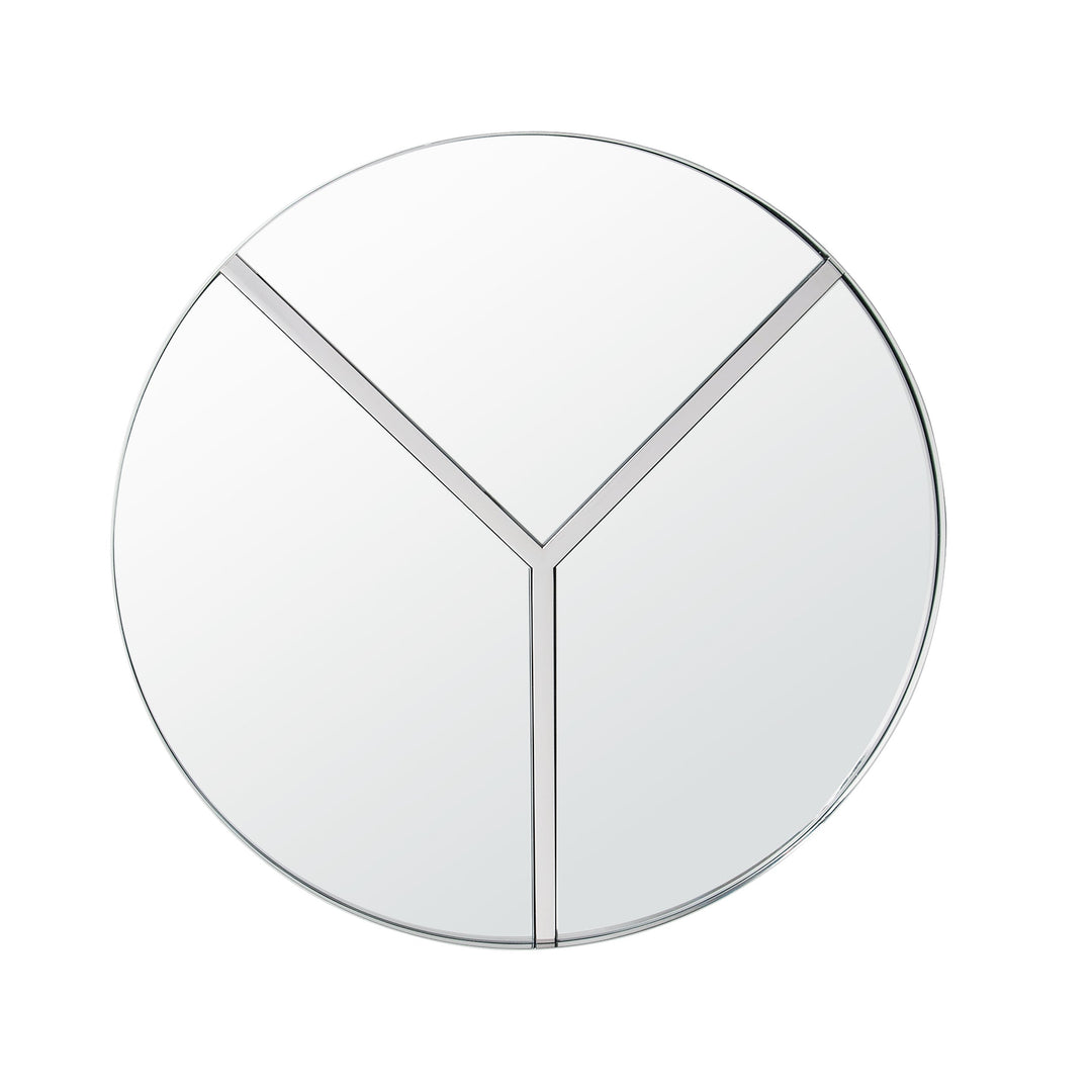 Lyra 30-in Round Accent Mirror - Polished Nickel 4DMI0106