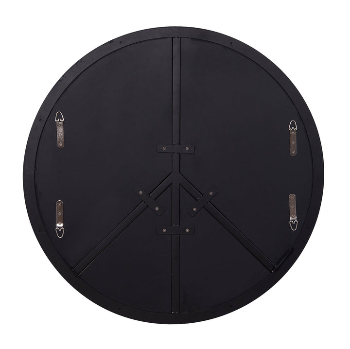 Paz 30-in Round Peace Sign Accent Mirror in Black 4DMI0117