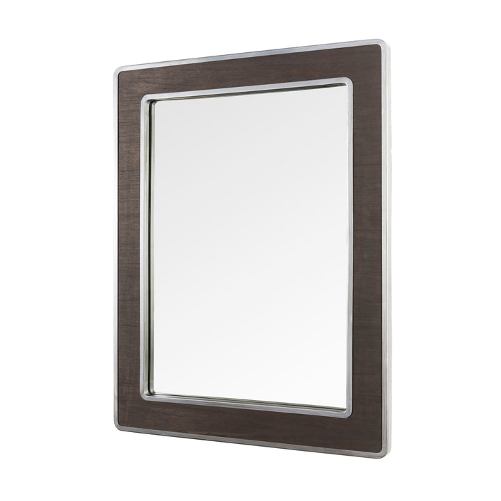 Macie Rectangular Wood and Metal Mirror 4DMI0119