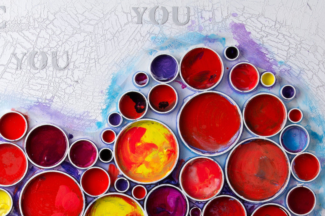 Work Of Heart Red Mixed-Media Wall Art  4DWA0113