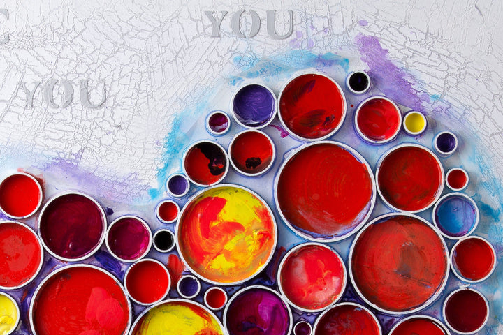 Work Of Heart Red Mixed-Media Wall Art  4DWA0113