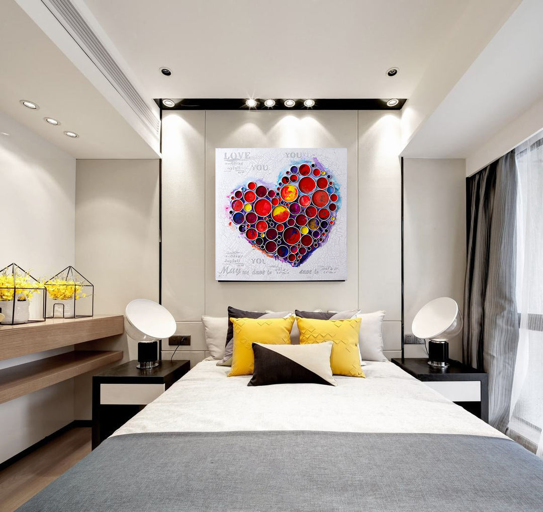 Work Of Heart Red Mixed-Media Wall Art  4DWA0113