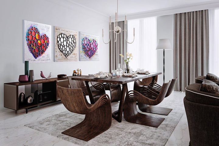 Work Of Heart Red Mixed-Media Wall Art  4DWA0113