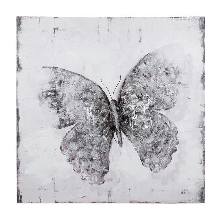 Flutter Black and White Mixed-Media Wall Art - 4DWA0116