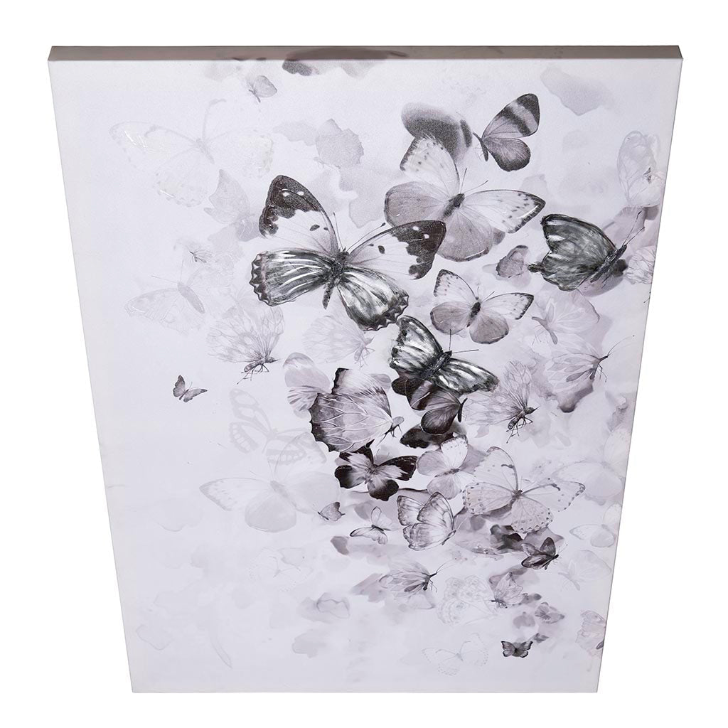 Kaleidoscope Black and White Mixed-Media Butterfly Art - 4DWA0118