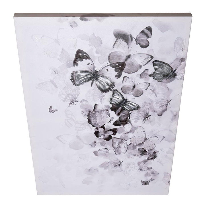 Kaleidoscope Black and White Mixed-Media Butterfly Art - 4DWA0118