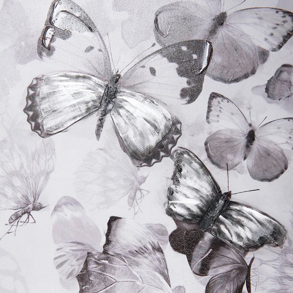 Kaleidoscope Black and White Mixed-Media Butterfly Art - 4DWA0118