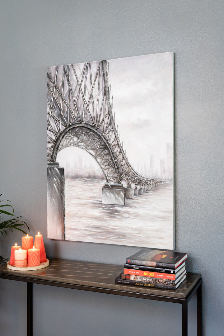 Moody Bridge Mixed-Media on Canvas Wall Art - 4DWA0123