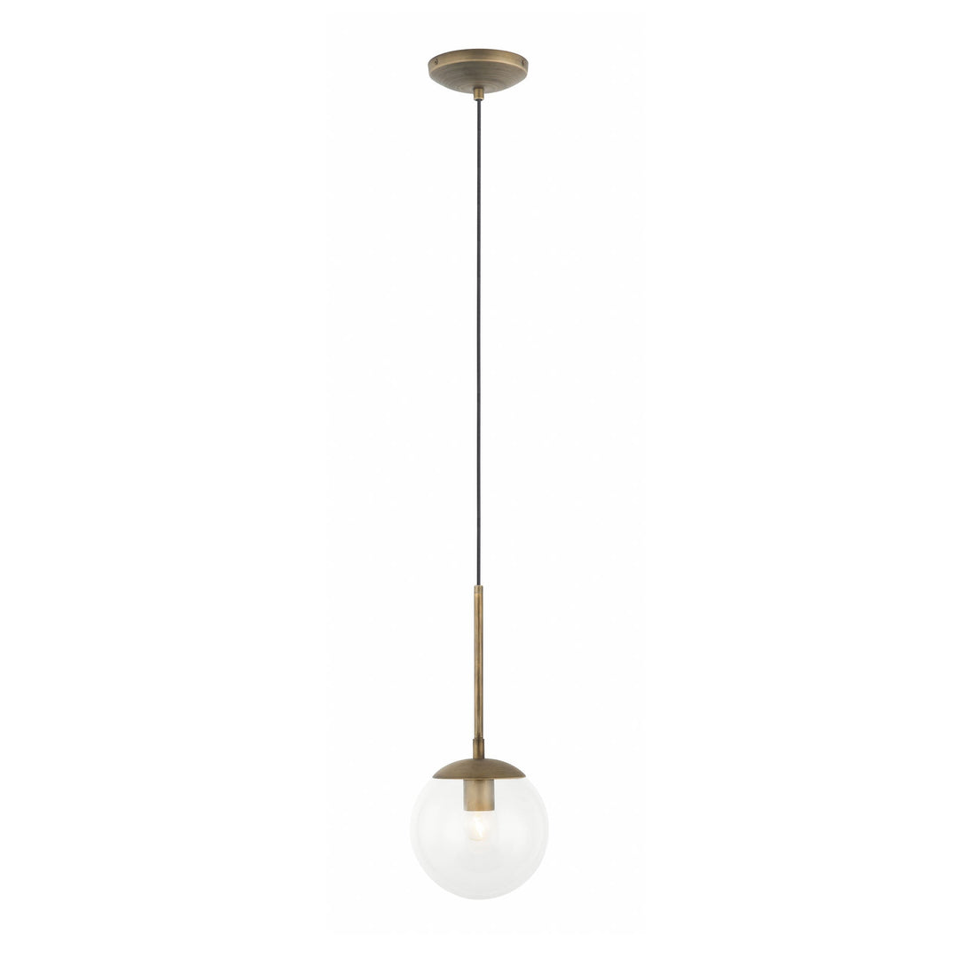 Mid-Century 612740 1-Light Mini Pendant Light - Antique Brass