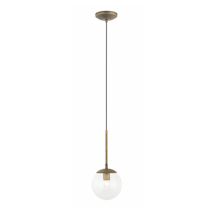 Mid-Century 612740 1-Light Mini Pendant Light - Antique Brass