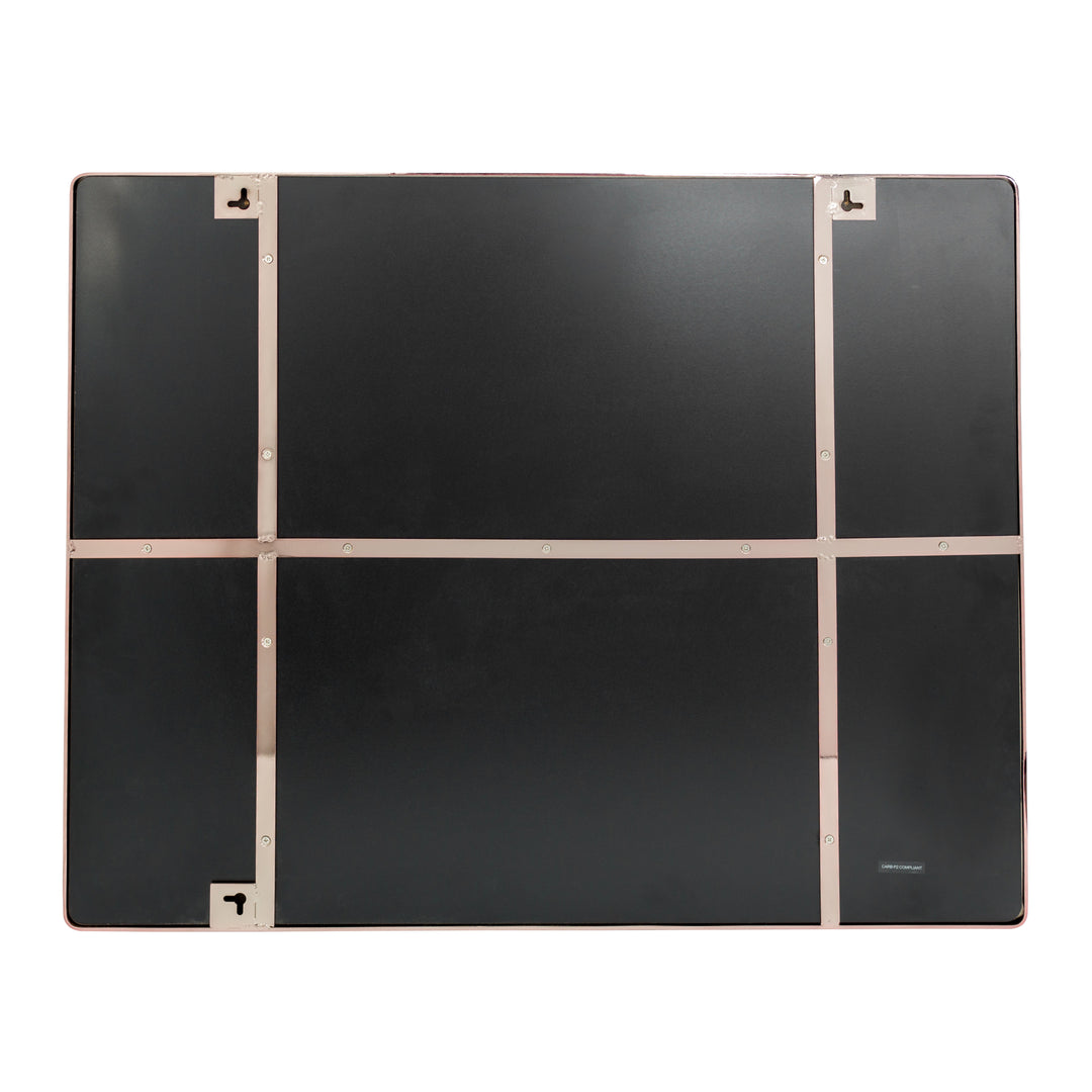 Kye 24x30 Rectangular Rounded Wall Mirror - Rose Gold - 407A02RG