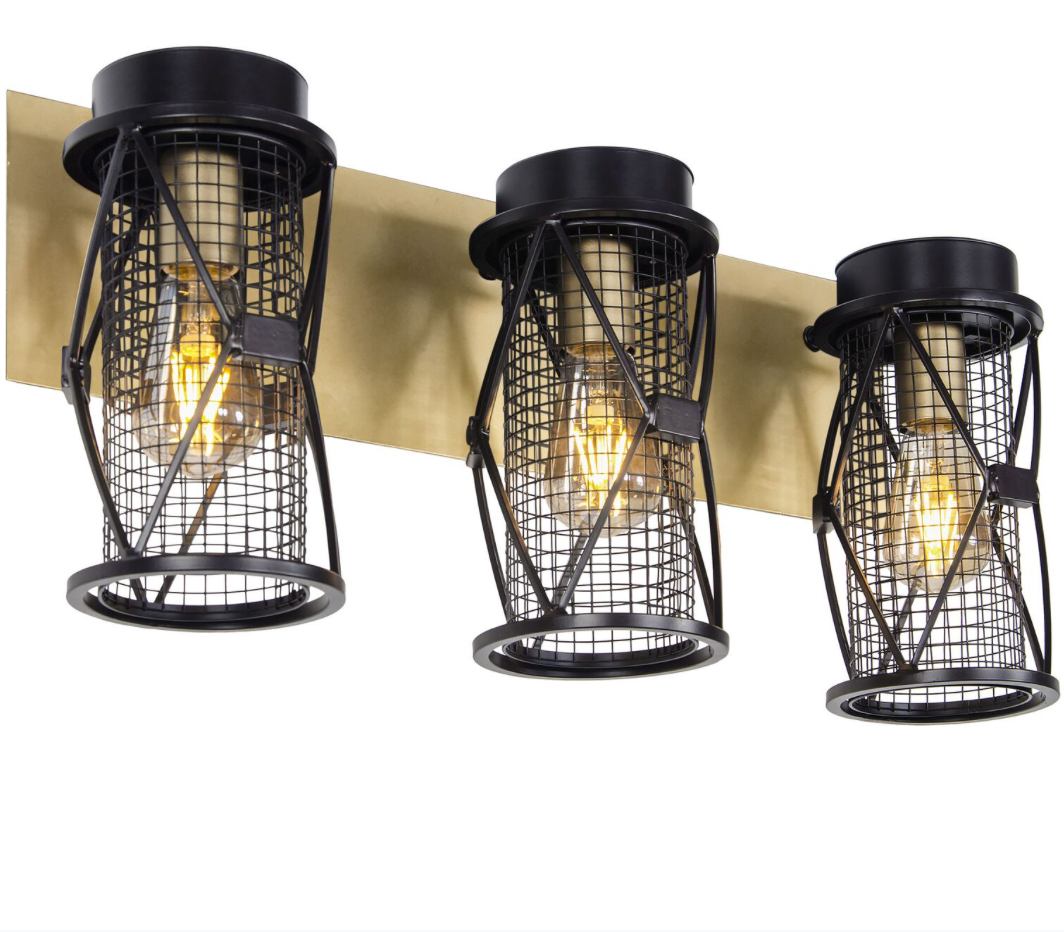 Harlequin 3-Lt Vanity Light Fixture