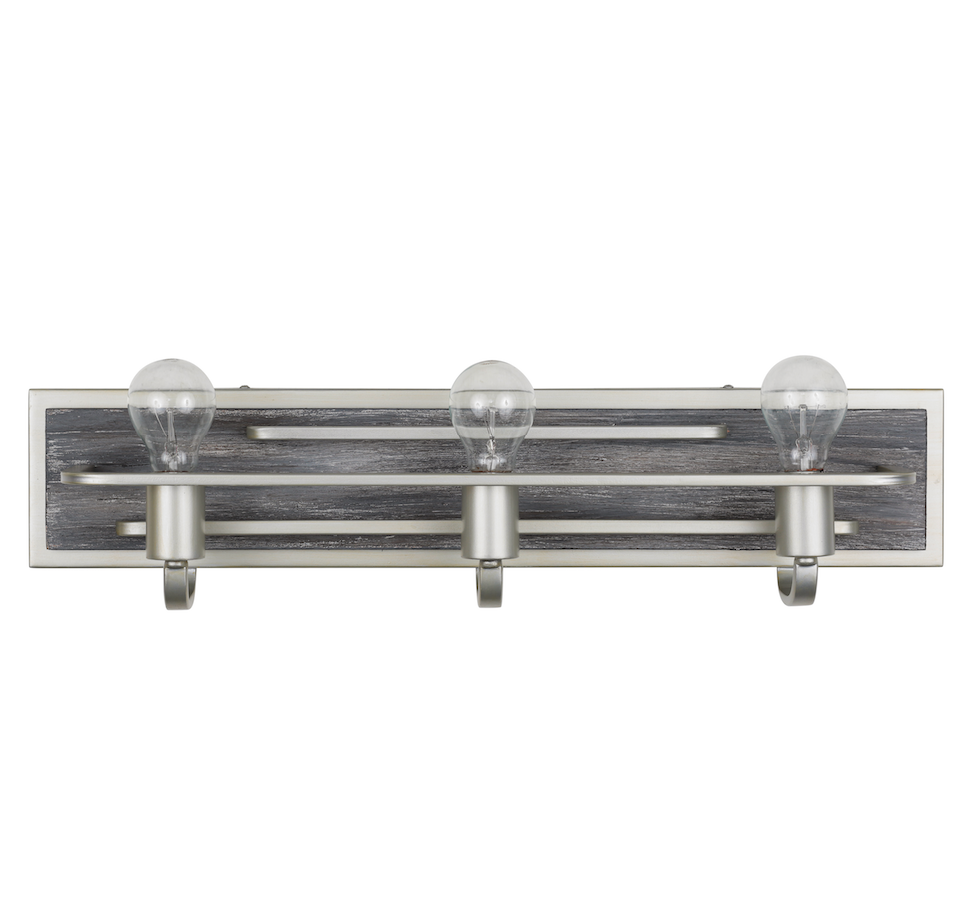 Lofty 3-Lt Vanity Light - Silverado/Grey Wood - 268B03SOG