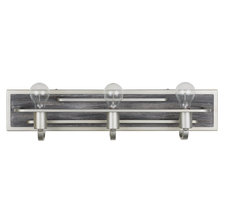 Lofty 3-Lt Vanity Light - Silverado/Grey Wood - 268B03SOG