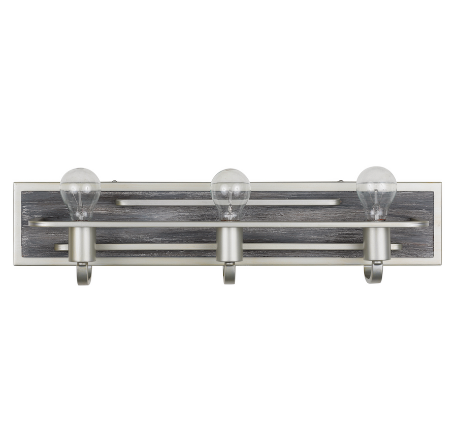 Lofty 3-Lt Vanity Light - Silverado/Grey Wood - 268B03SOG