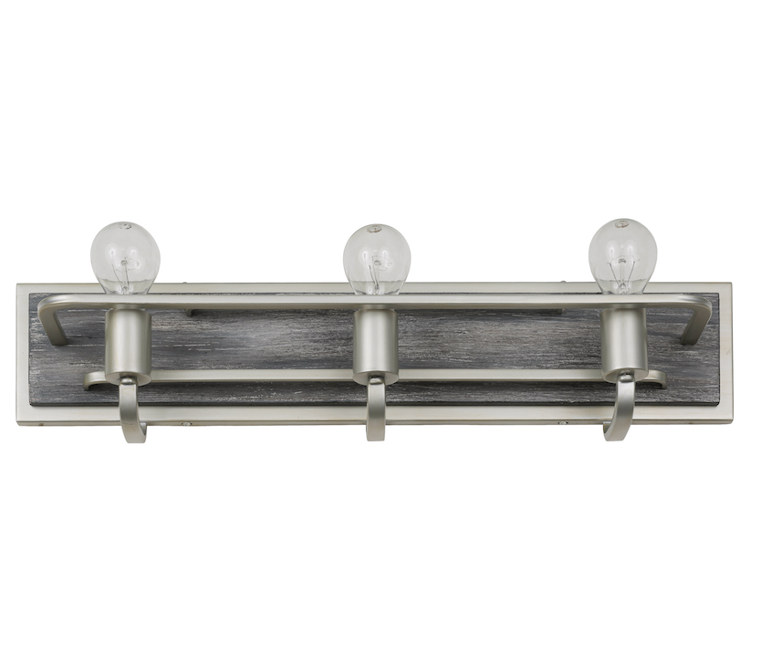 Lofty 3-Lt Vanity Light - Silverado/Grey Wood - 268B03SOG
