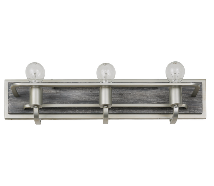 Lofty 3-Lt Vanity Light - Silverado/Grey Wood - 268B03SOG