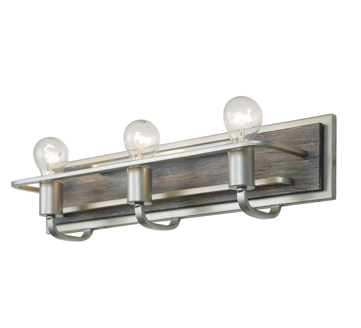 Lofty 3-Lt Vanity Light - Silverado/Grey Wood - 268B03SOG