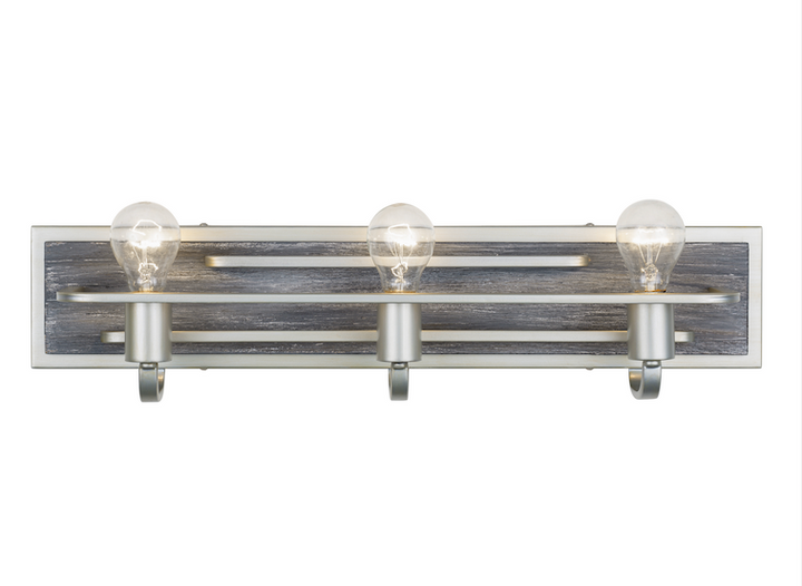 Lofty 3-Lt Vanity Light - Silverado/Grey Wood - 268B03SOG