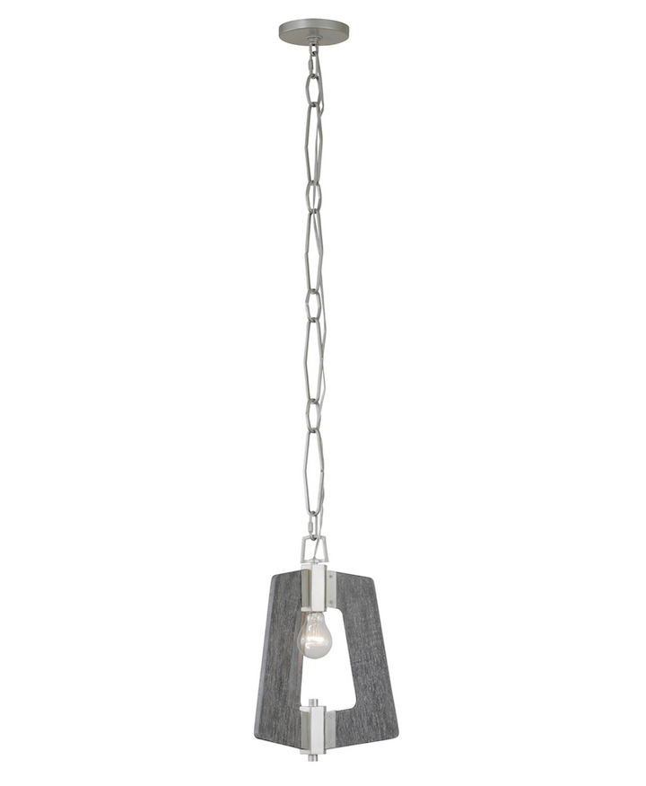 Lofty 1-Lt Mini Pendant Light - Silverado/Grey Wood - 268M01SOG