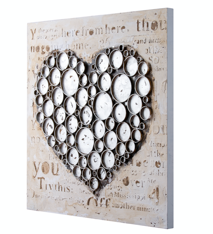 Work Of Heart Silver Mixed-Media Wall Art  4DWA0114