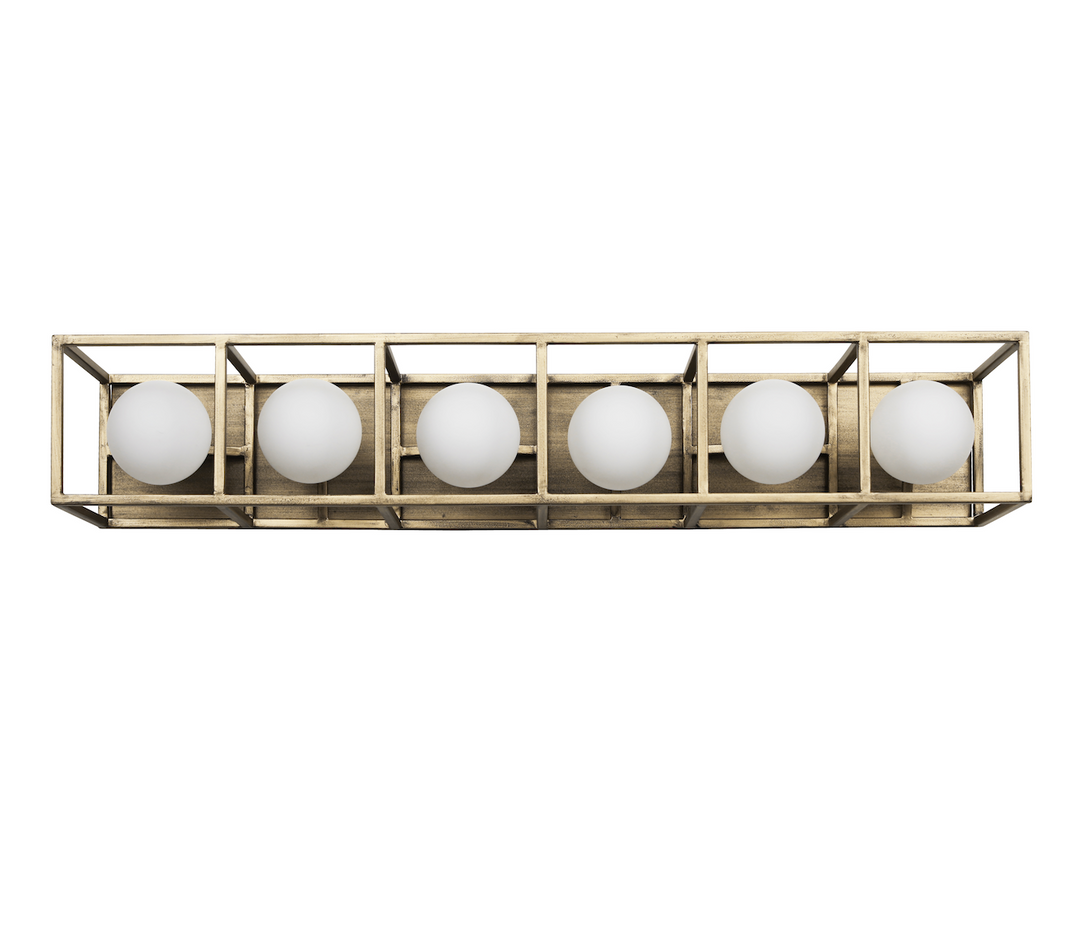 Plaza 6-Lt Vanity Light - Havana Gold/Carbon - 325B06HGCB