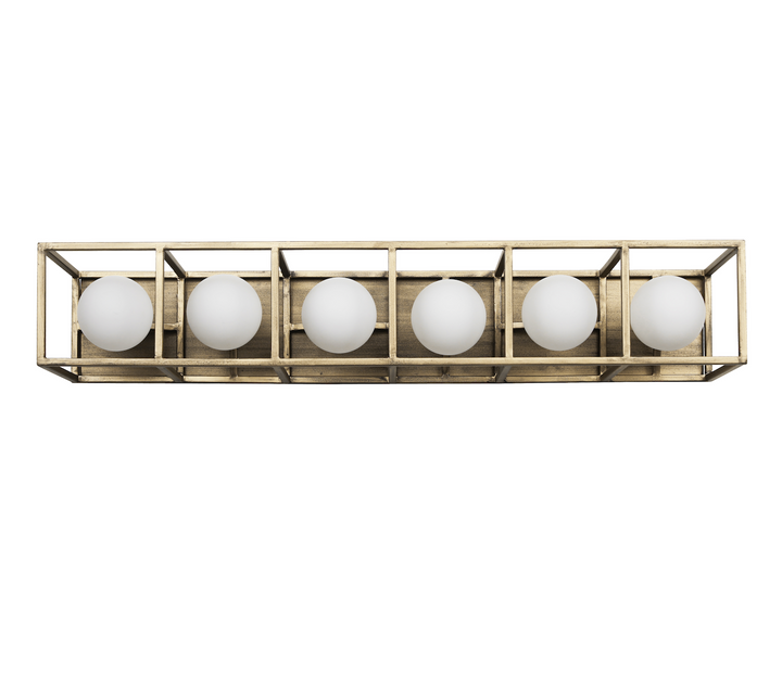 Plaza 6-Lt Vanity Light - Havana Gold/Carbon - 325B06HGCB