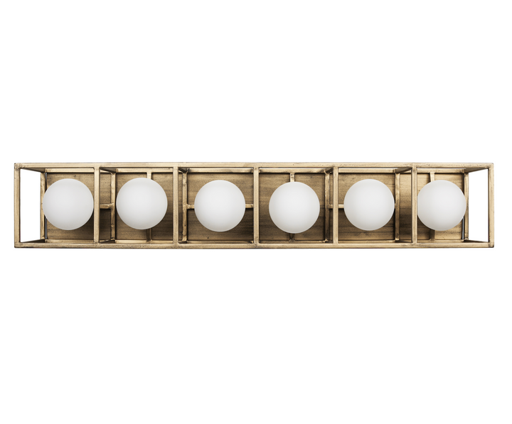 Plaza 6-Lt Vanity Light - Havana Gold/Carbon - 325B06HGCB