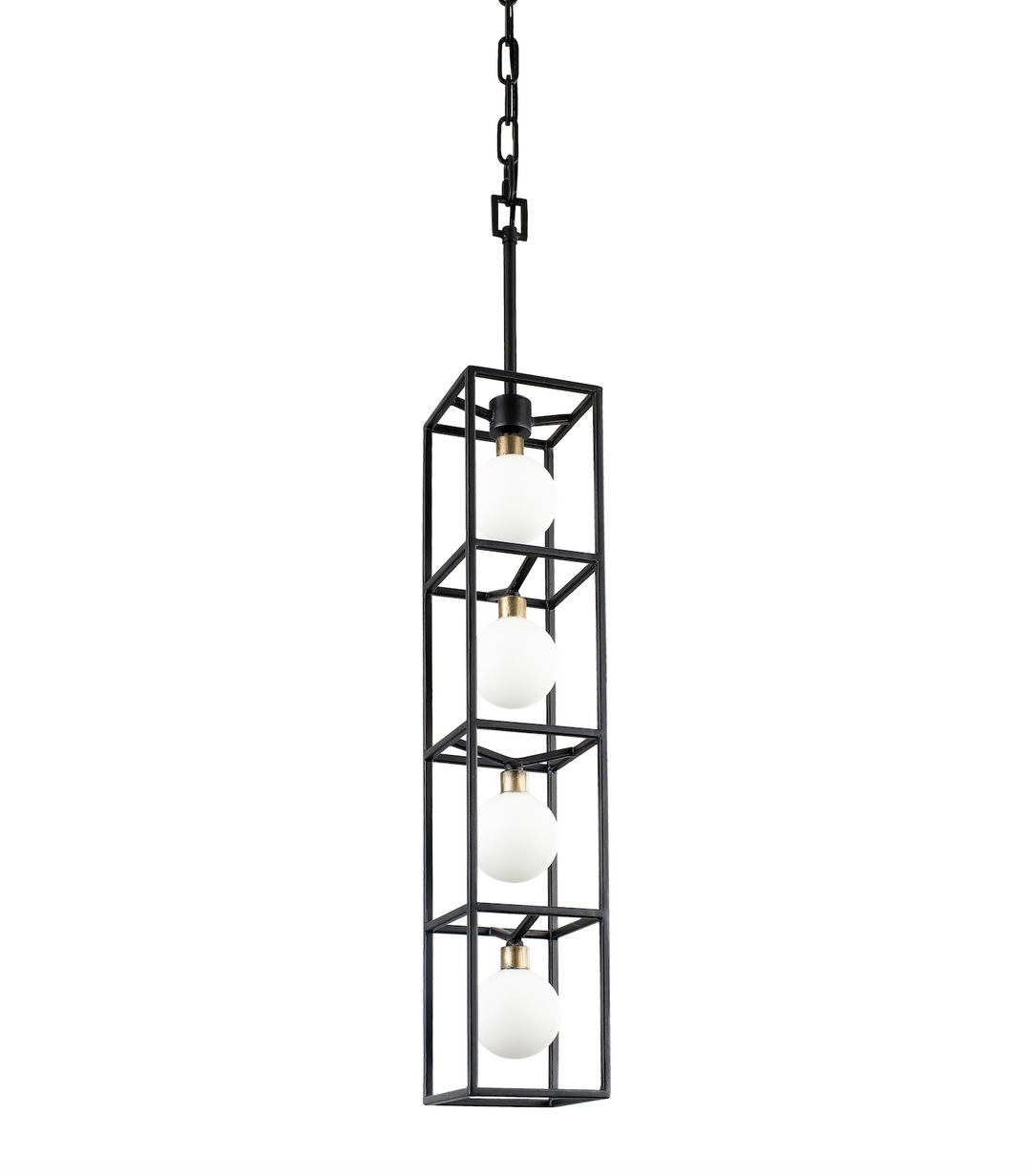 Plaza 4-Lt Foyer Pendant Light - Carbon/Havana Gold - 325F04CBHG
