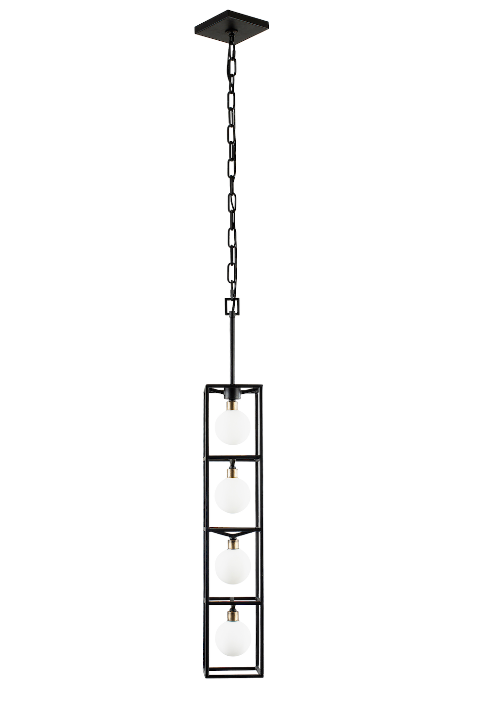 Plaza 4-Lt Foyer Pendant Light - Carbon/Havana Gold - 325F04CBHG