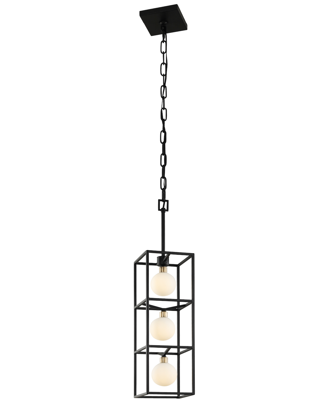 Plaza 3-Lt Foyer Pendant Light - Carbon/Havana Gold - 325F03CBHG