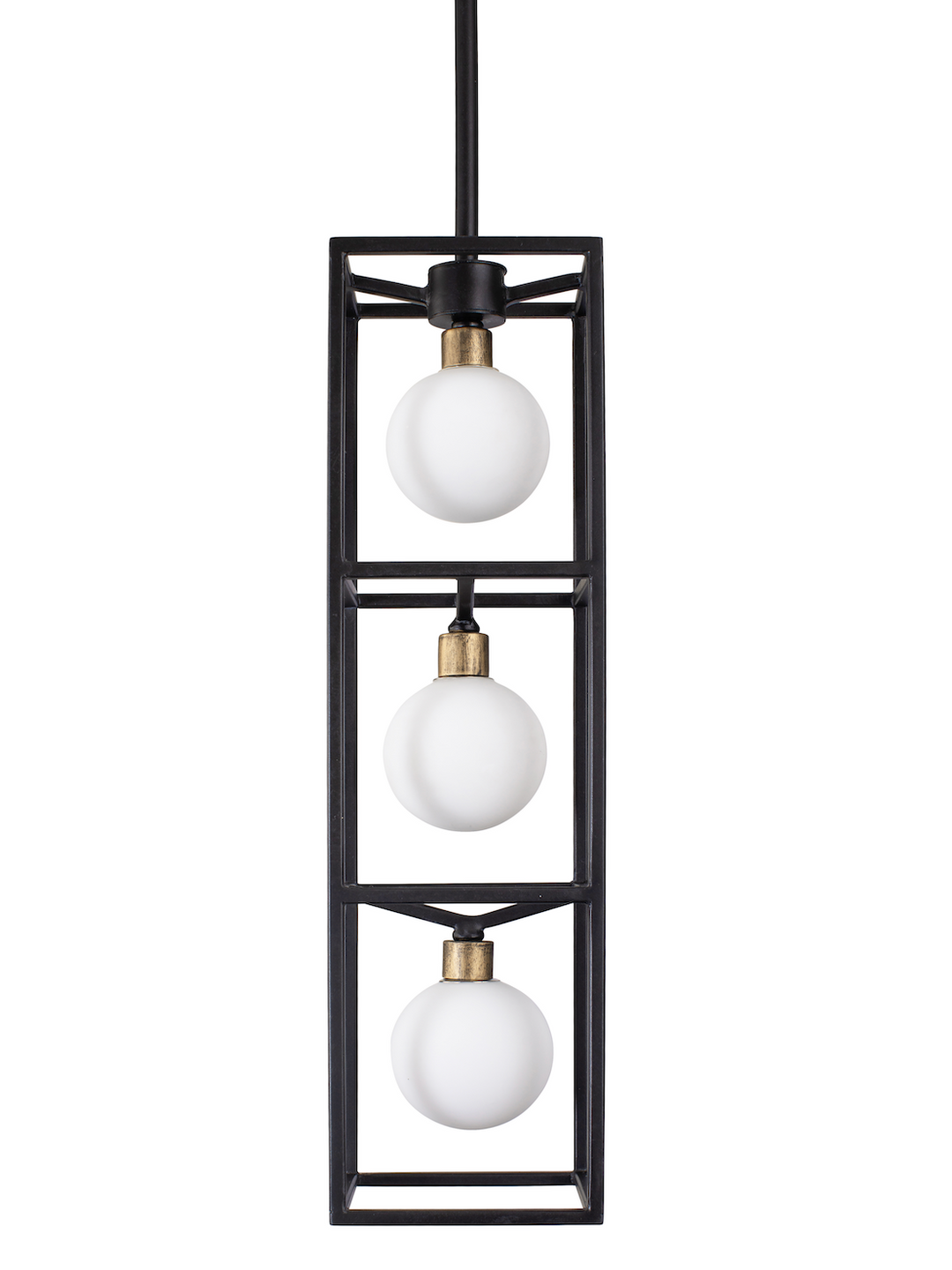 Plaza 3-Lt Foyer Pendant Light - Carbon/Havana Gold - 325F03CBHG