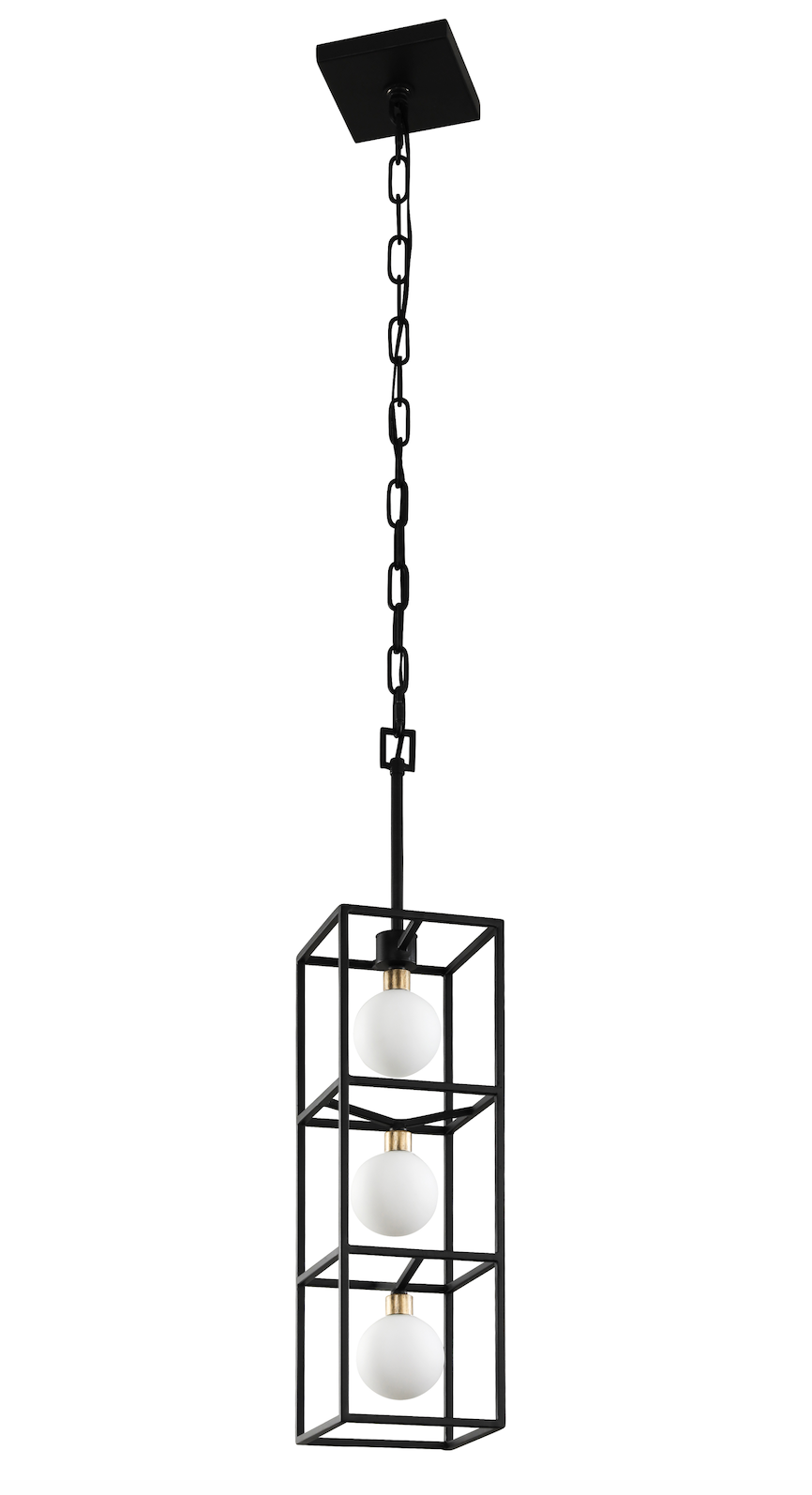 Plaza 3-Lt Foyer Pendant Light - Carbon/Havana Gold - 325F03CBHG