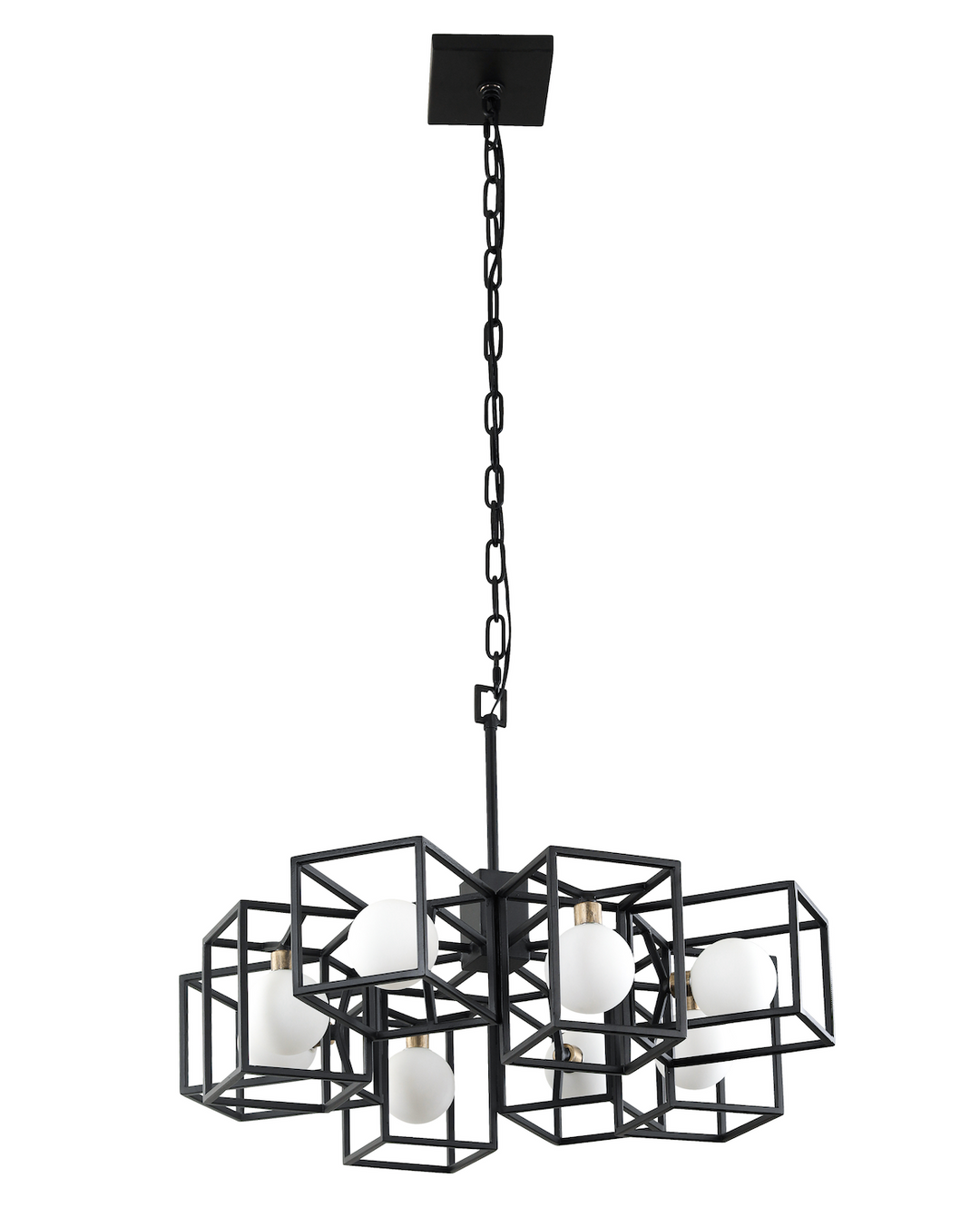 Plaza 8-Lt Pendant Light - Carbon/Havana Gold - 325C08CBHG