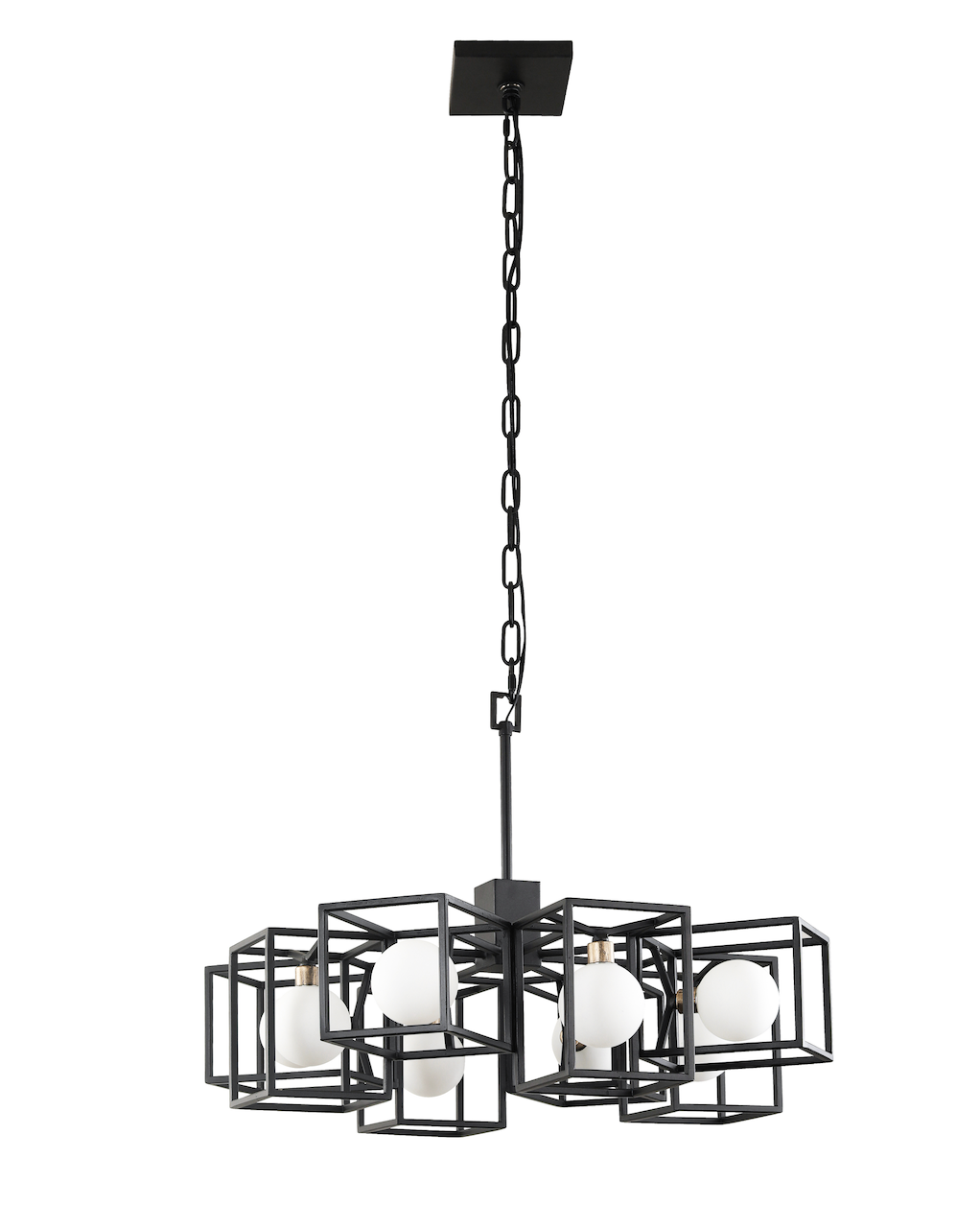 Plaza 8-Lt Pendant Light - Carbon/Havana Gold - 325C08CBHG