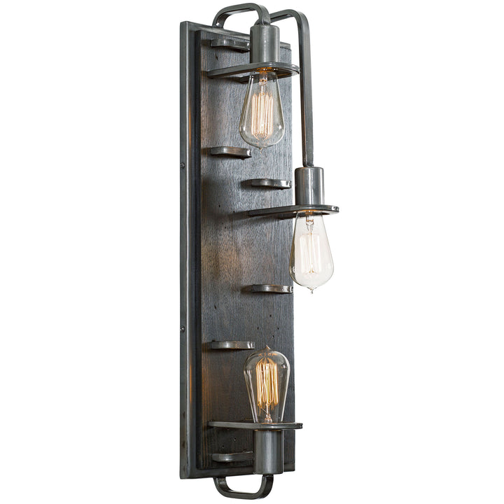 Lofty 268W03SL 3-Light Wall Sconce - Steel