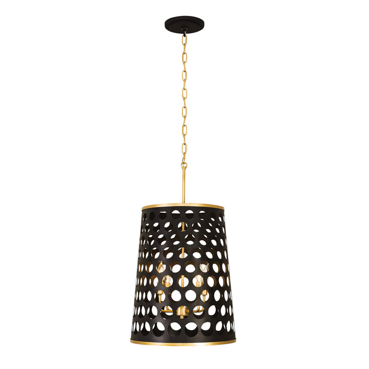 Bailey 346F04MBFG 4-Light Pendant Light - Matte Black/French Gold